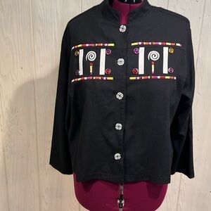 GEPETTO Vintage Embellished Waist Length Jacket XL